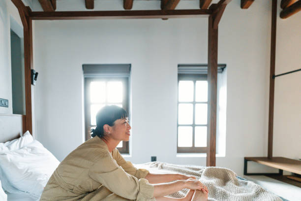istock Waking up in a hotel room 2149097269