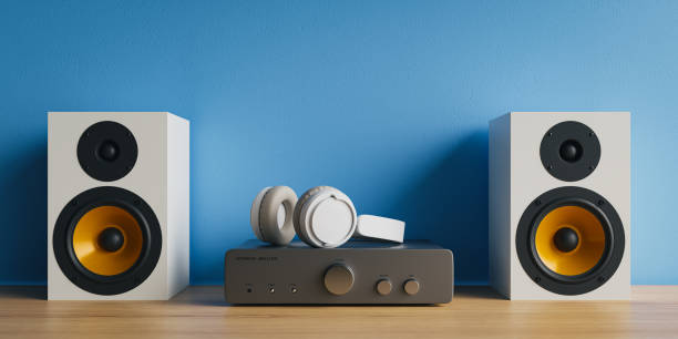 istock Bookshelf audio speaker concept background for listening to music. 3d rendering 2149097568