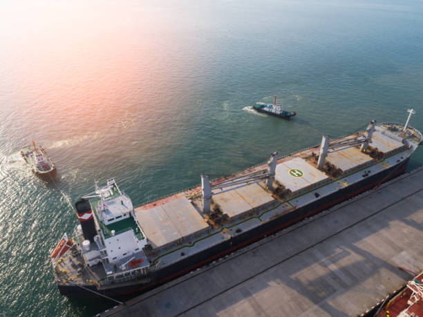 istock Container ship cruising open ocean sea for logistics import export, shipping or transportation 2149098201
