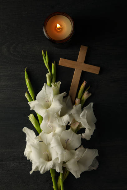 istock Concept of sadness and sorrow - sorrow candles 2149101552