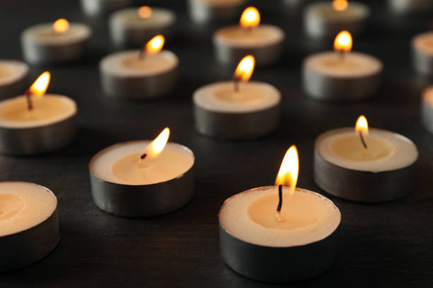 istock Concept of sadness and sorrow - sorrow candles 2149101631