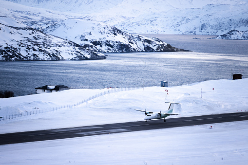 Arctic airport from Hammerfest - Northern Norway.