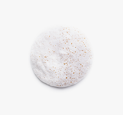 French vanilla meringue cookie on white background