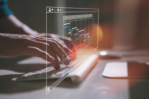 istock Project manager working on laptop and updating tasks and milestones progress planning Business Project Management System, hand typing on computer keyboard 2149111866