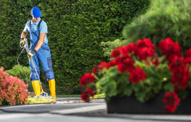 istock Powerful Pressure Washing of a Brick Garden Paths 2149112104