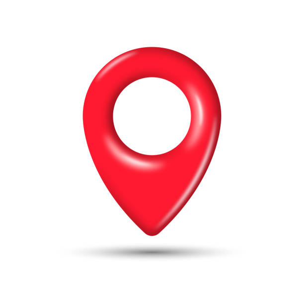 3D Location and Map Pin Icon Vector Design. Scalable to any size. Vector illustration file. famous place stock illustrations