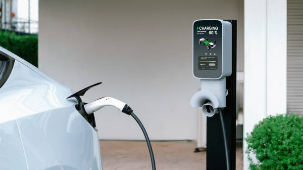 istock Electric vehicle technology utilized to home charging station. Synchronos 2149114901