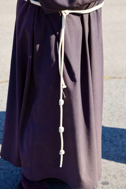 istock Franciscan Friar in traditional robe with rope belt 2149115871