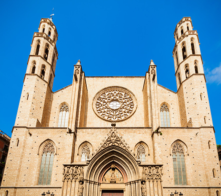 Santa Maria del Mar or Saint Mary of the Sea is a church in the Ribera district of Barcelona in Spain