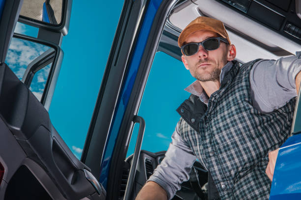 istock Modern Semi Truck Driver Portrait 2149118948