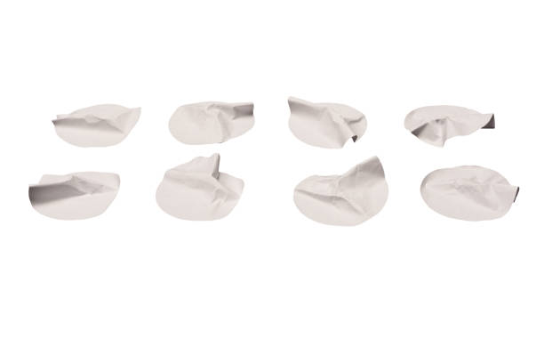 istock Round white stickers, blank tags labels isolated on a white background. 2149120252