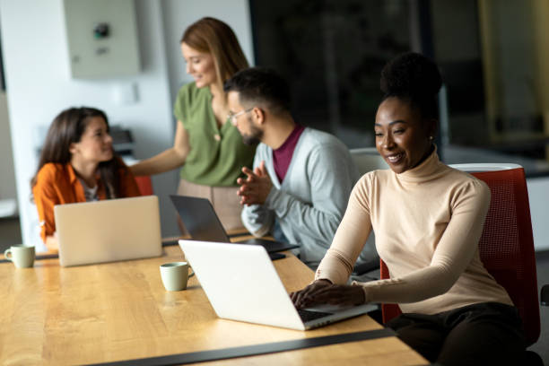 istock Business team in the office having meeting 2149122842