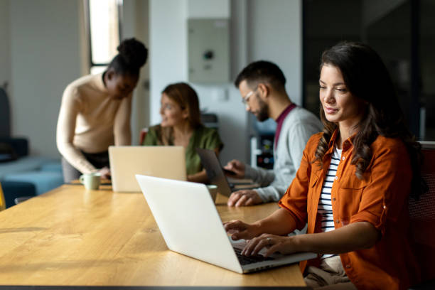 istock Business team in the office having meeting 2149122981