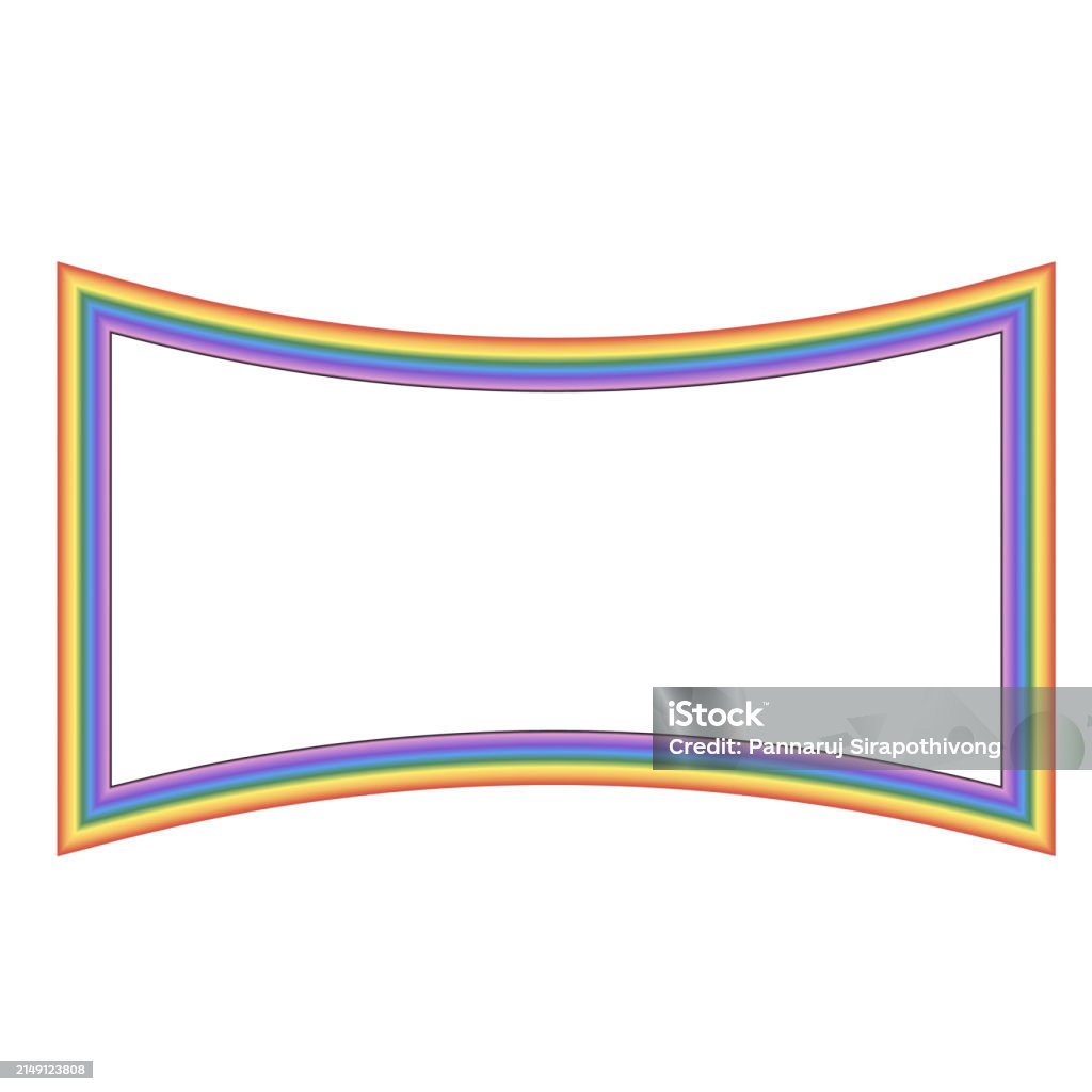 Rectangle Spectrum Image Rainbow Rectangle Vintage Frame Rectangle Shape Badges Label Frames ...