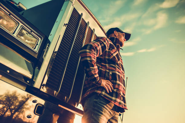 istock American Semi Truck Professional Driver 2149124157