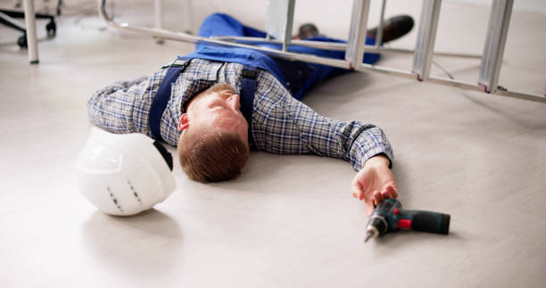istock Handyman Injured After Falling From Ladder 2149125476