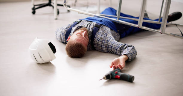 istock Handyman Injured After Falling From Ladder 2149125478