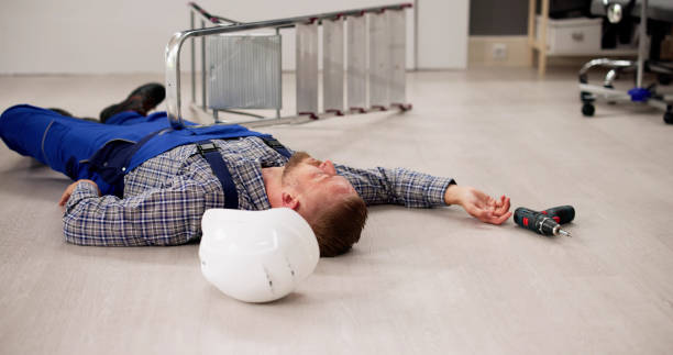 istock Handyman Injured After Falling From Ladder 2149125484