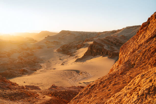 istock Golden Sunset Over Rugged Atacama Desert Landscape 2149131146