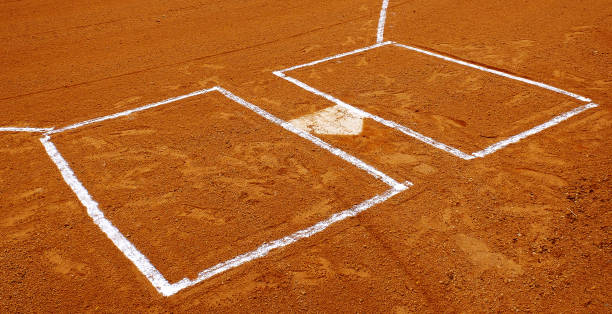istock Baseball Diamond Base or Plate White Against Dark Dirt for Competition and Playing Game 2149132383