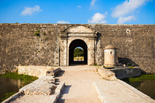 Jaffna Fort in Jaffna. Fort was built by the Portuguese in Jaffna, northern Sri Lanka.