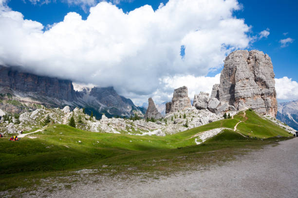 istock Five Towers peaks view, Italian dolomites 2149137445
