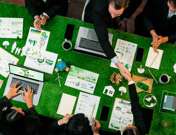 istock Top view panoramic banner of business people shake hand. Quaint 2149138249