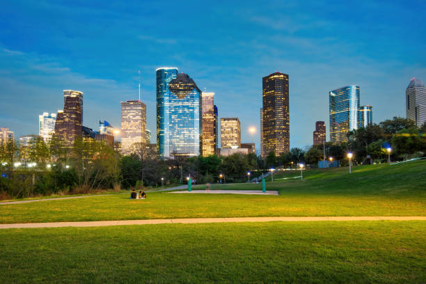 istock Houston Texas Skyline Night USA 2149138536