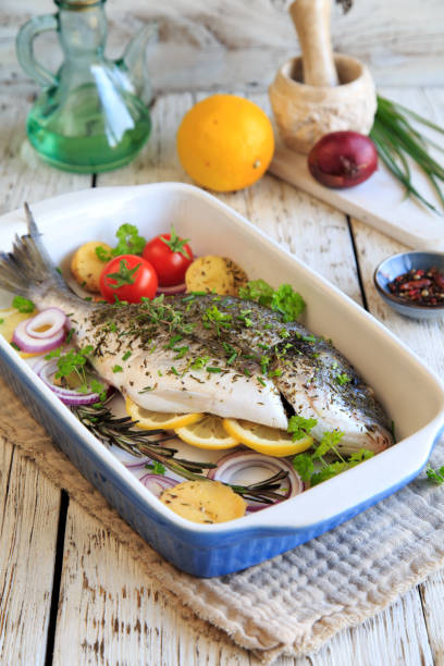 istock Fresh sea bream ready for the oven 2149140346