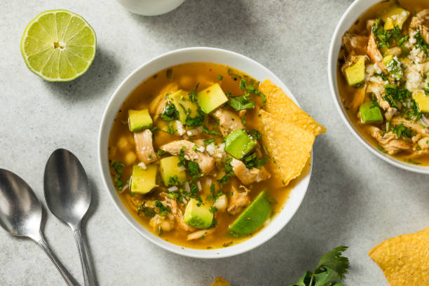 istock Homemade Mexican Chicken Pozole Soup 2149141245