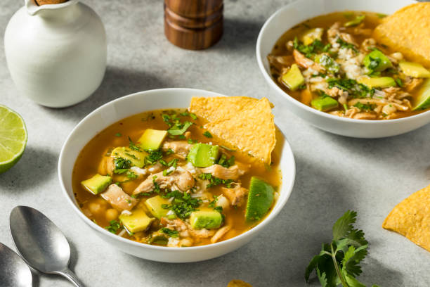 istock Homemade Mexican Chicken Pozole Soup 2149141355