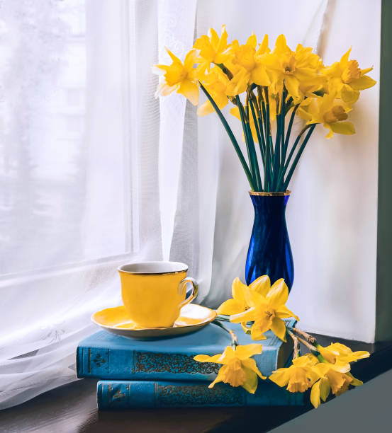 istock Bouquet of daffodils on the window. 2149144801