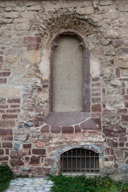 istock Walled-up window of an abandoned monastery 2149145849