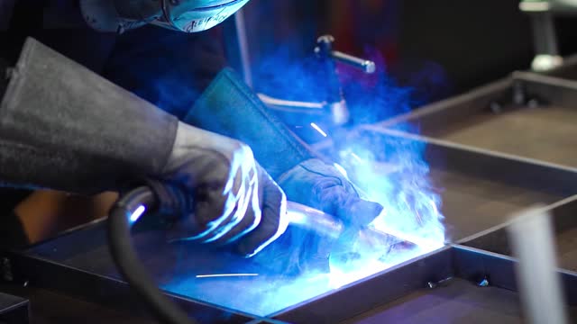 Metallurgy industry work stock video
