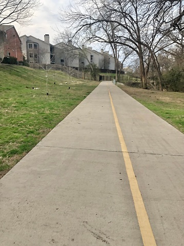 Trail and Apartments along White Rock Creek