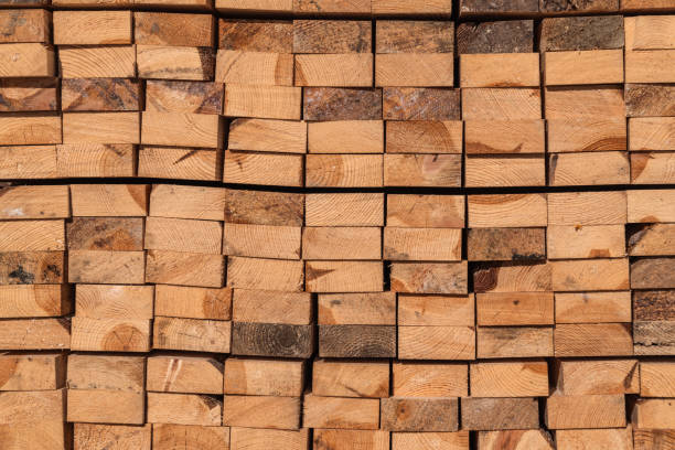 istock Stack of new wooden planks 2149147310