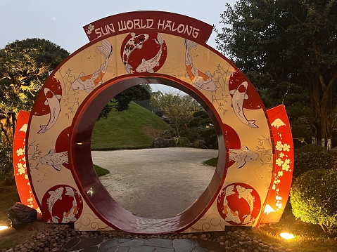 Halong Vietnam 3-13-2024   Entrance sign at Sun World Ha Long
