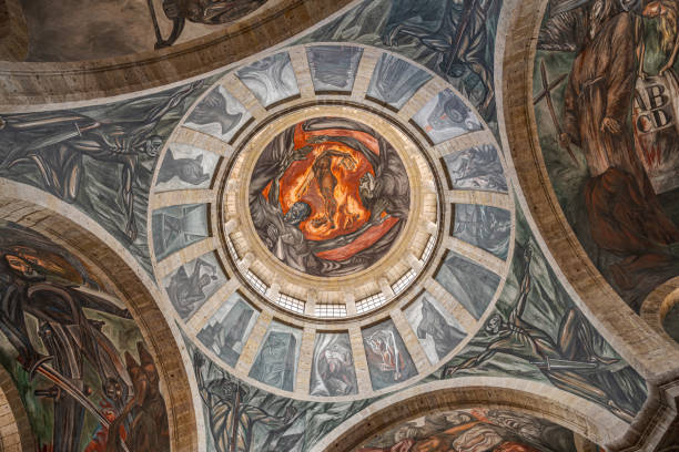 Decorated ceiling in Basilica of Our Lady of the Forsaken, Valencia, Spain