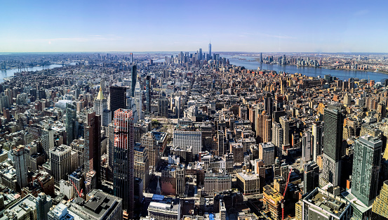 Elevated view of the city of New York