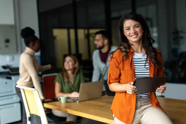 istock Business team in the office having meeting 2149162166