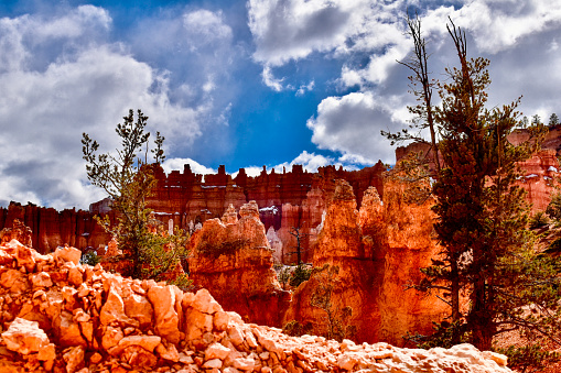 Bryce Canyon National park in the spring time. Snow still on the ground but great for hiking and exploring.