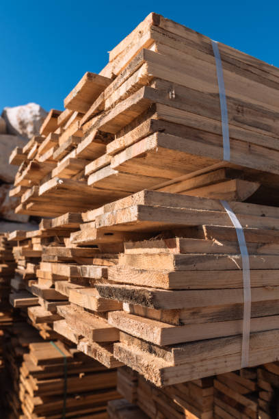 istock Stack of new wooden planks 2149162482