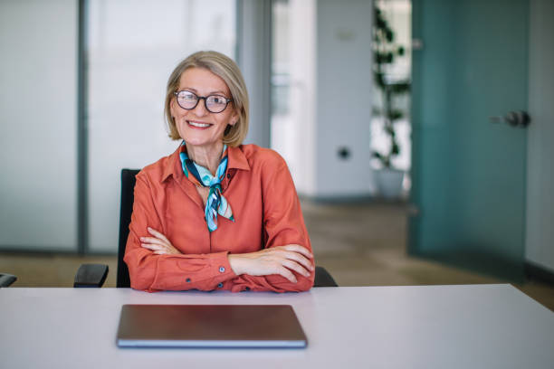 istock Female senior manager portrait in the office 2149164905