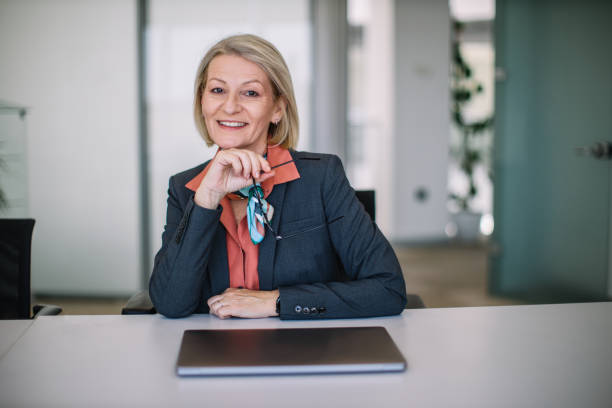 istock Female senior manager portrait in the office 2149167496