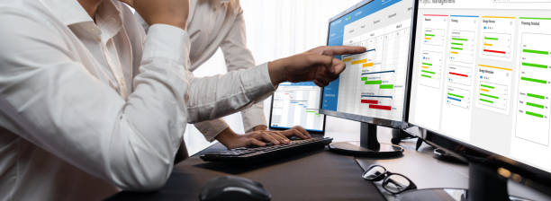 istock Business people planning time and deadline for company task. Trailblazing 2149168004