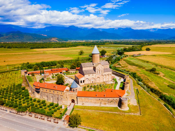 istock Alaverdi Monastery aerial panoramic view in Kakheti, Georgia 2149168851