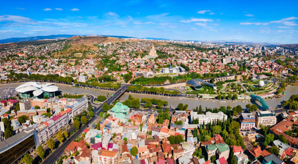 istock Tbilisi old town aerial panoramic view 2149168863