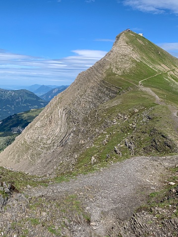 Steep mountainside in Swiss alps