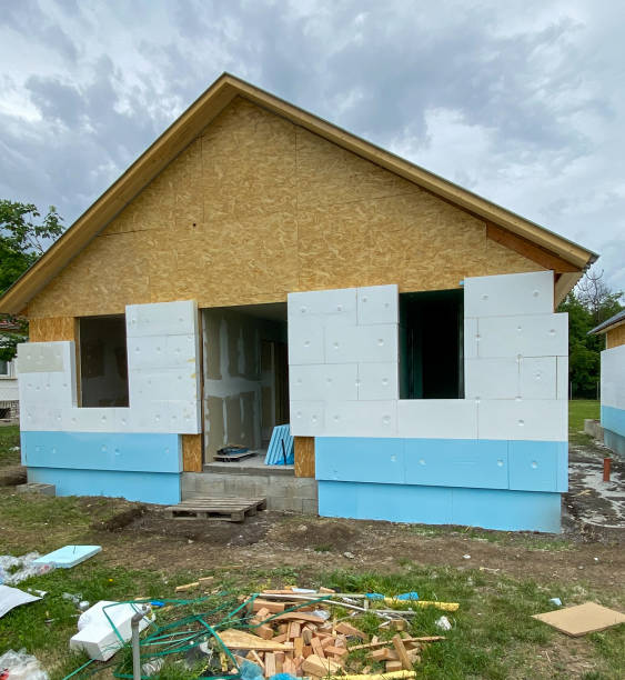 istock right side of Construction site of house from SIP panels with insulation 2149171130