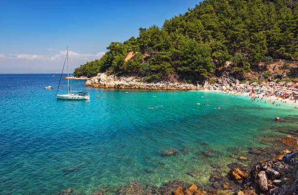 istock Breathtaking views of the beautiful Saliara (Marble) beach 2149173705